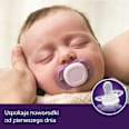 Smoczek uspokajający Ultra Start Nighttime 0-2m, świecący w ciemności, ortodontyczny, dziewczynka PHILIPS AVENT
