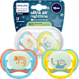 Smoczek uspokajający Ultra Air Nighttime 18m+, chłopiec, świecący w ciemności PHILIPS AVENT