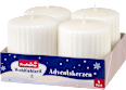 adventní svíčky plisované, bílá Profissimo