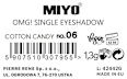 Cień do powiek OMG! Check Me Up Highly Pigmented Matte Eyeshadow 06 Cotton Candy Miyo