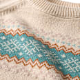 Pullover aus Strick mit Norweger-Muster, beige & blau, Gr. 116 ALANA