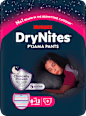 Pyjama Pants Mädchen 8-13 Jahre HUGGIES DryNites