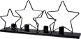 Stabkerzenhalter aus Metall Sterne, schwarz Dekorieren & Einrichten