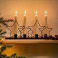 Stabkerzenhalter aus Metall Sterne, schwarz Dekorieren & Einrichten