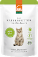 Nassfutter Katze mit Bio Huhn, Leinsamen & Lachsöl, Huhn Harmonie Defu