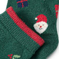 Socken mit Weihnachts-Muster, grün, Gr. 29/31 ALANA