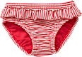 Schwimmwindel mit Rüschen & Ringel-Muster, rot & weiß, Gr. 74/80 PUSBLU