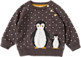 Pullover aus Strick mit Raglan-Ärmeln & Pinguin-Motiv, grau, Gr. 74 ALANA