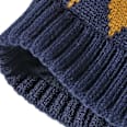 Strickmütze mit Norweger-Muster, blau & weiß, Gr. 52/53 PUSBLU