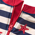 Badeoverall mit Streifen- und Seestern-Muster, blau & rot, Gr. 110/116 PUSBLU
