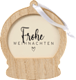 Fotoaufhänger Holz Weihnachtskugel Paradies