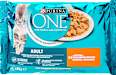 Nedves macskaeledel felnőtt macskák számára csirkével és zöldbabbal PURINA ONE