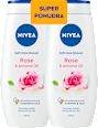 Kremni gel za tuširanje Rose - super ponudba, 2 × 250 ml NIVEA
