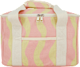Kühltasche aus Polycotton, Wellenmuster gestreift, gelb/rosa (32x21x21 cm) Soapland