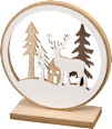 Holzaufsteller Ring, Wald mit Hirsch Dekorieren & Einrichten