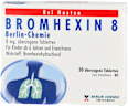 BROMHEXIN 8 Berlin-Chemie 8 mg Bromhexinhydrochlorid überzogene Tabletten BERLIN-CHEMIE