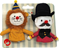 Fingerpuppen-Set, Löwe & Zirkusdompteur, mehrfarbig (7cm) 2tlg Cleoleo