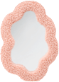 Wandspiegel Wolke mit Teddystoff, rosa (30x18x1,5 cm) dm home