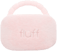 Beauty case morbido rosa con manico fluff