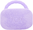 Beauty case morbido viola con manico fluff