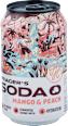 Nealkoholický sýtený osviežujúci nápoj Mango & Peach na báze fermentovanej kokosovej vody  PRAGER SODA