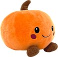 Plüschkürbis sitzend mit Beinchen & Gesicht, orange-braun Dekorieren & Einrichten