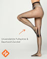 Strumpfhose mit Netz-Struktur & Glitzer schwarz Gr. 42/44 nur die