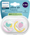 Schnuller ultra air Happy 0-6 Monate sortiert PHILIPS AVENT