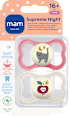 dudlík Supreme Night 16+m, růžový/béžový mam
