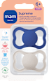 dudlík Supreme 6+m, modrý/šedý mam
