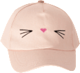 Kinderkappe rosa Katzenmotiv PURSET
