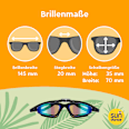 Schwimmbrille Erwachsene, schwarzer Rahmen, bunt verspiegelt SUNDANCE