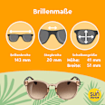 Sonnenbrille Erwachsene, cremefarbenes transparentes Gestell, braun getönte Gläser SUNDANCE