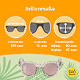 Sonnenbrille Kids, transparentes Gestell mit Glitzer & Herzen SUNDANCE