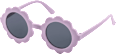 Sonnenbrille Kids, lilafarbenes Gestell in Blütenform, runde Gläser SUNDANCE