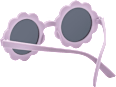Sonnenbrille Kids, lilafarbenes Gestell in Blütenform, runde Gläser SUNDANCE