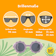 Sonnenbrille Kids, lilafarbenes Gestell in Blütenform, runde Gläser SUNDANCE