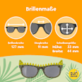 Sonnenbrille Kids, schwarz gelb mit Dino-Zacken SUNDANCE