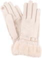 Zimske rukavice s krznom – bež toplo & meko