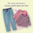 Langarmshirts mit Ripp-Struktur + Ringel-Muster, rosa, Gr. 122 ALANA