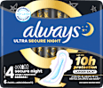 Дамски превръзки Ultra Secure Night, размер 4 always