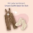 Latzhose aus Ripp-Velours & mit Bären-Motiv, braun, Gr. 86 ALANA