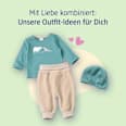 Set mit Langarmshirt & Hose aus Velours, blau + beige, Gr. 68 ALANA