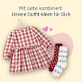 Kleid aus Flanell mit Karo-Muster, rot, Gr. 98 ALANA