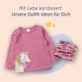Langarmshirt mit Einhorn-Applikation, rosa, Gr. 104 ALANA