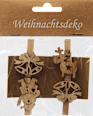 Holzklammern mit weihnachtlichen Motiven KUWOPA