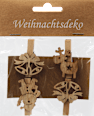 Holzklammern mit weihnachtlichen Motiven KUWOPA