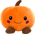 Plüschkürbis sitzend mit Beinchen & Gesicht, orange-braun Dekorieren & Einrichten