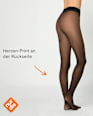 Strumpfhose mit Herz-Design warm & transparent strapazierfähig schwarz Gr. 44/48, 80 DEN nur die