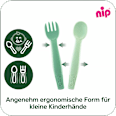 Esslernbesteck eat green grün 2tlg. Nip